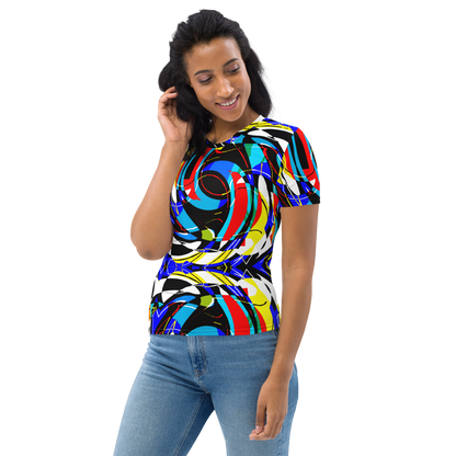 Women's T-shirt (Blue Swirls)