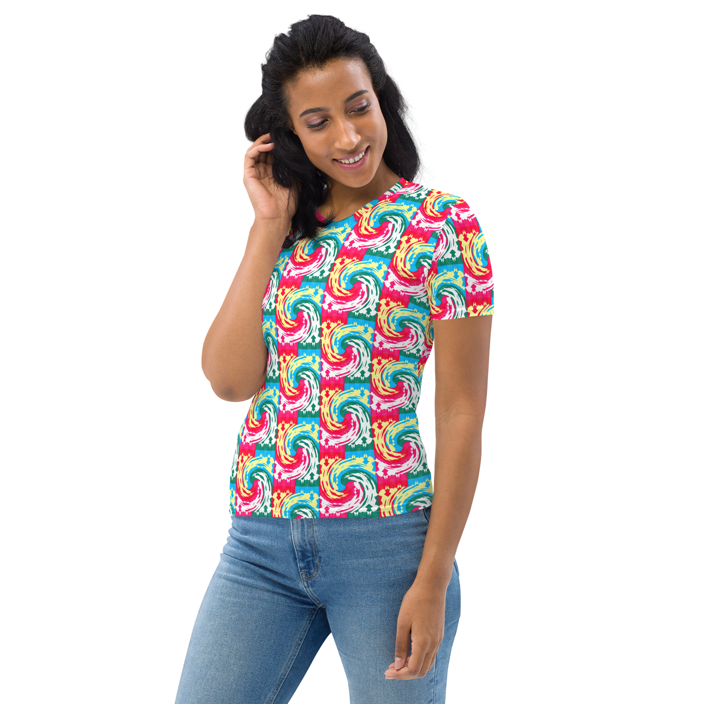 Women's T-shirt (Pink Waves)