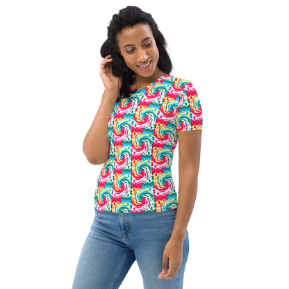 Women's T-shirt (Pink Waves)