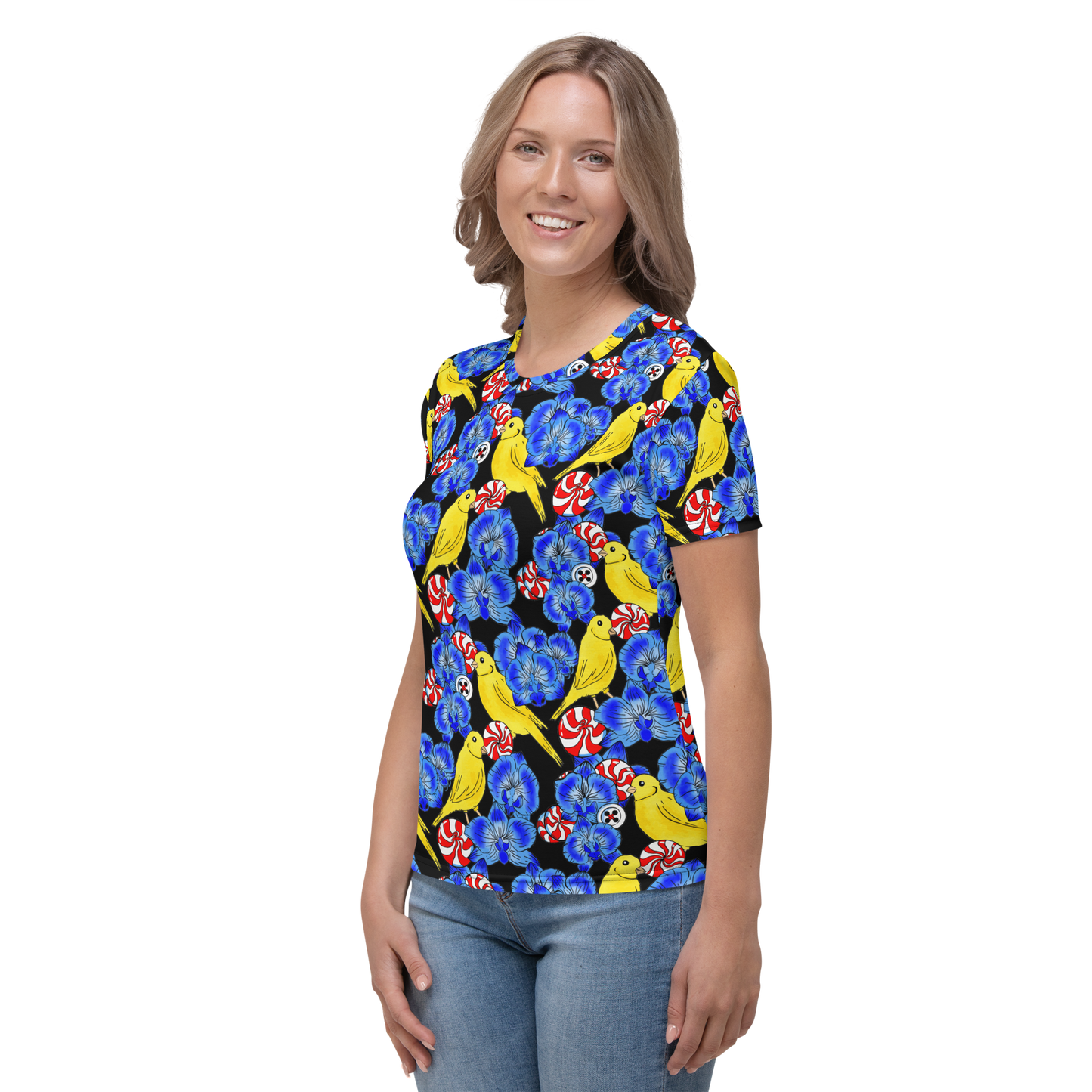 Women's T-shirt (Canaries & Orchids)