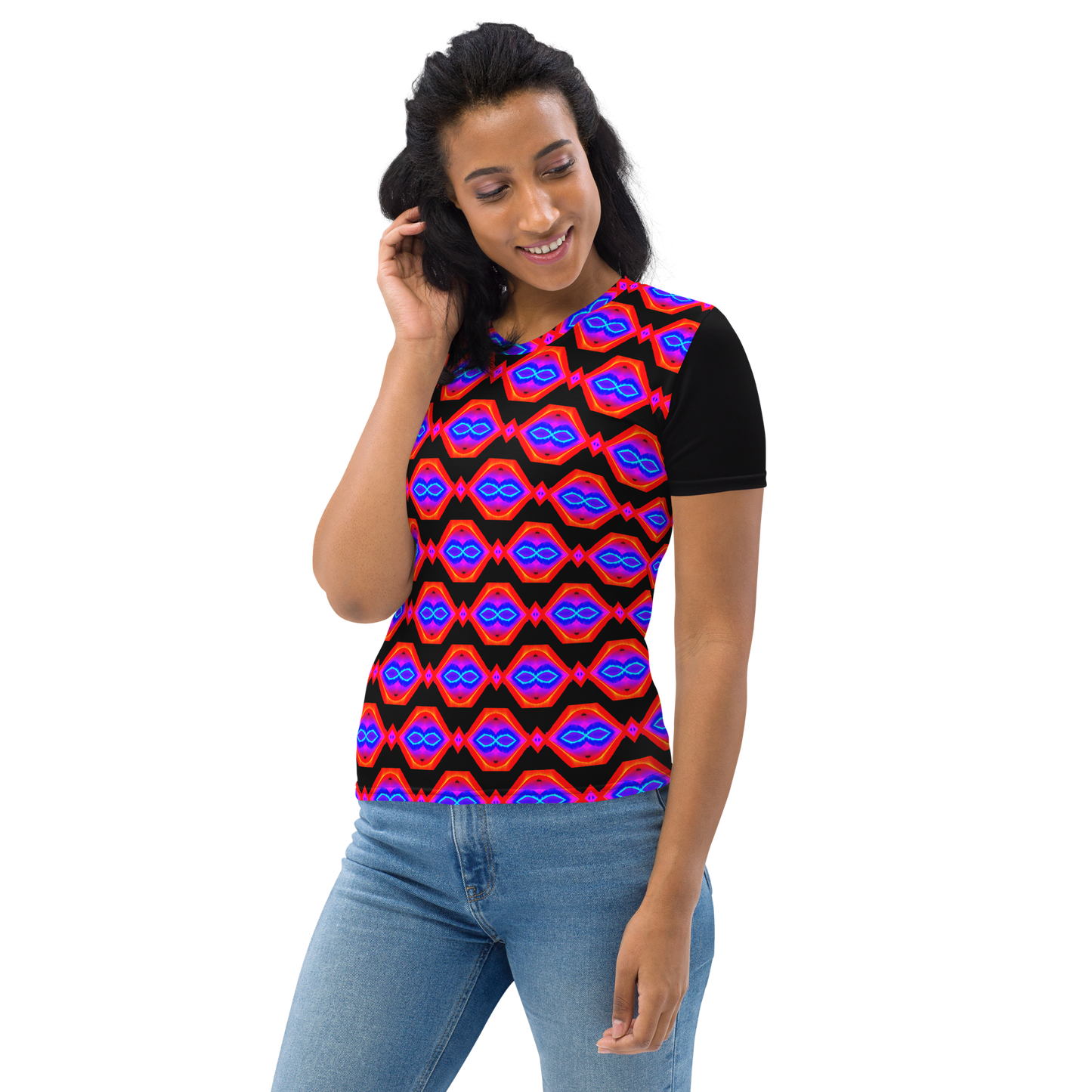 Women's T-shirt (Neon Honeycomb)