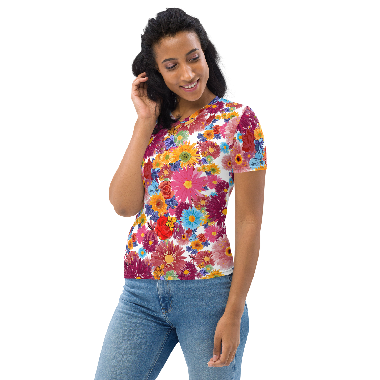 Women's T-shirt (Watercolor Flowers)