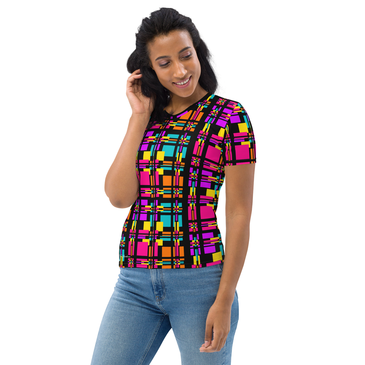 Women's T-shirt (Rainbow Plaid)