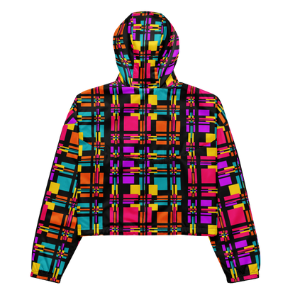 Cropped windbreaker (Rainbow Plaid)