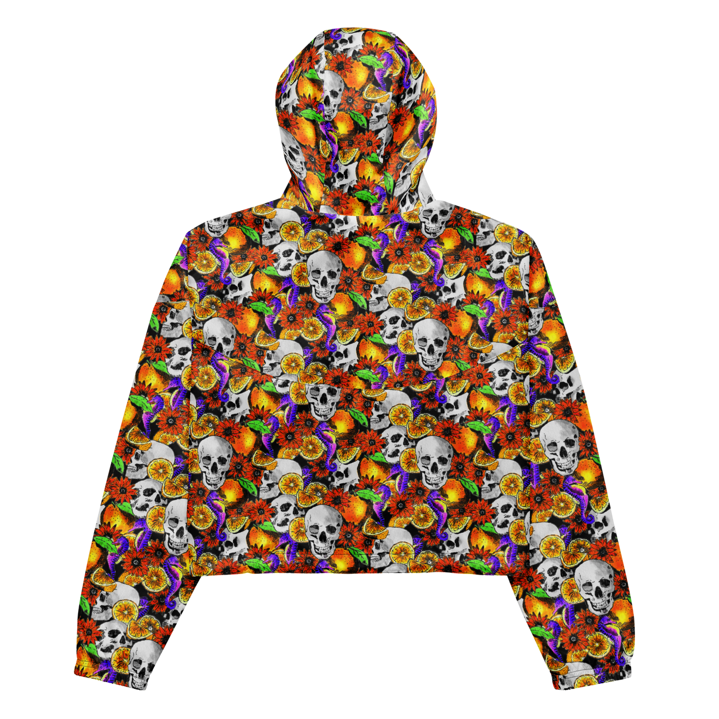 Cropped windbreaker (Skulls & Oranges)