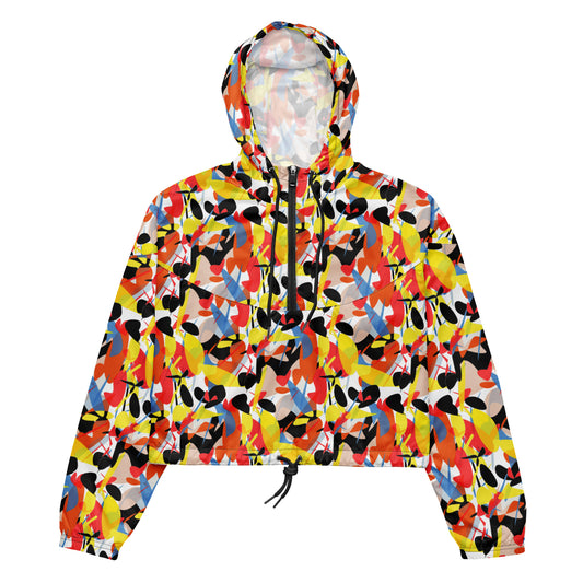 Cropped windbreaker (Abstract Ovals)