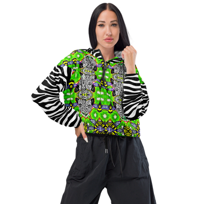 Cropped windbreaker (Zebra)