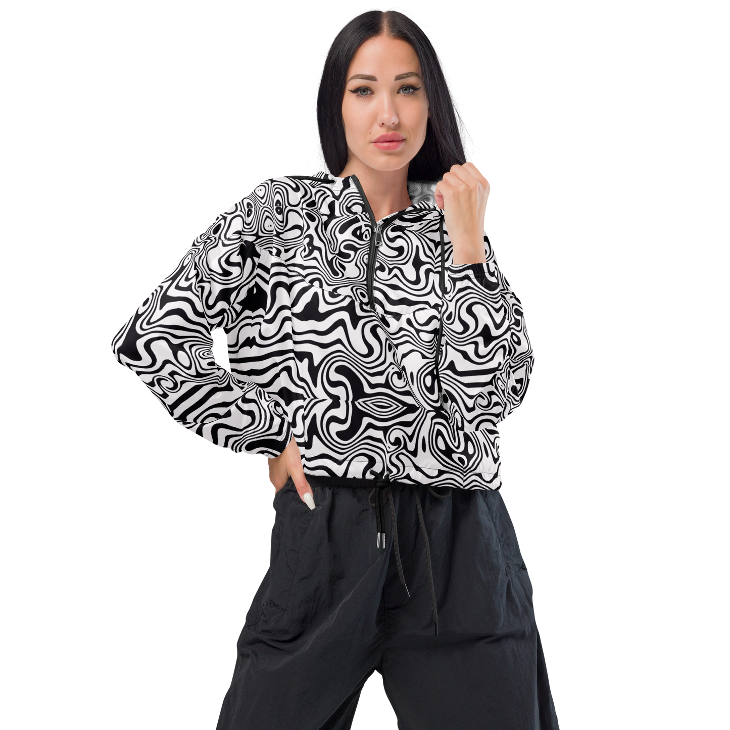 Cropped windbreaker (Noir Noodle)