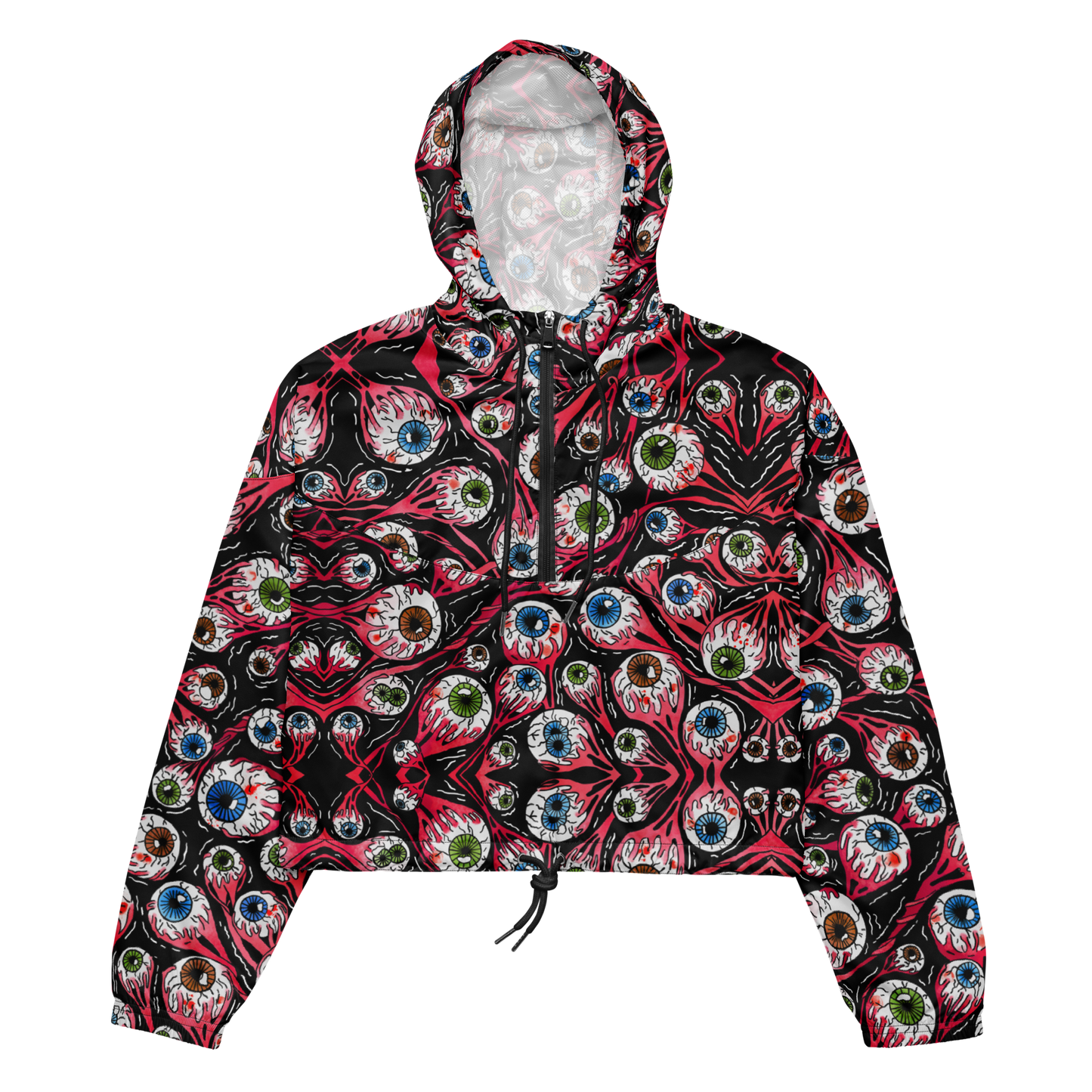 Cropped windbreaker (Eyeballs|Black)