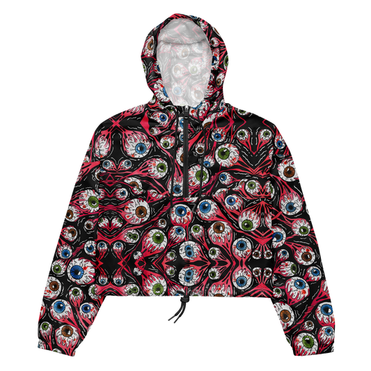 Cropped windbreaker (Eyeballs|Black)