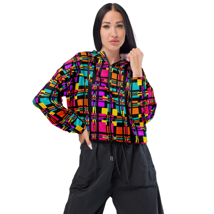 Cropped windbreaker (Rainbow Plaid)