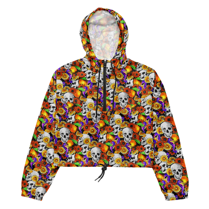 Cropped windbreaker (Skulls & Oranges)