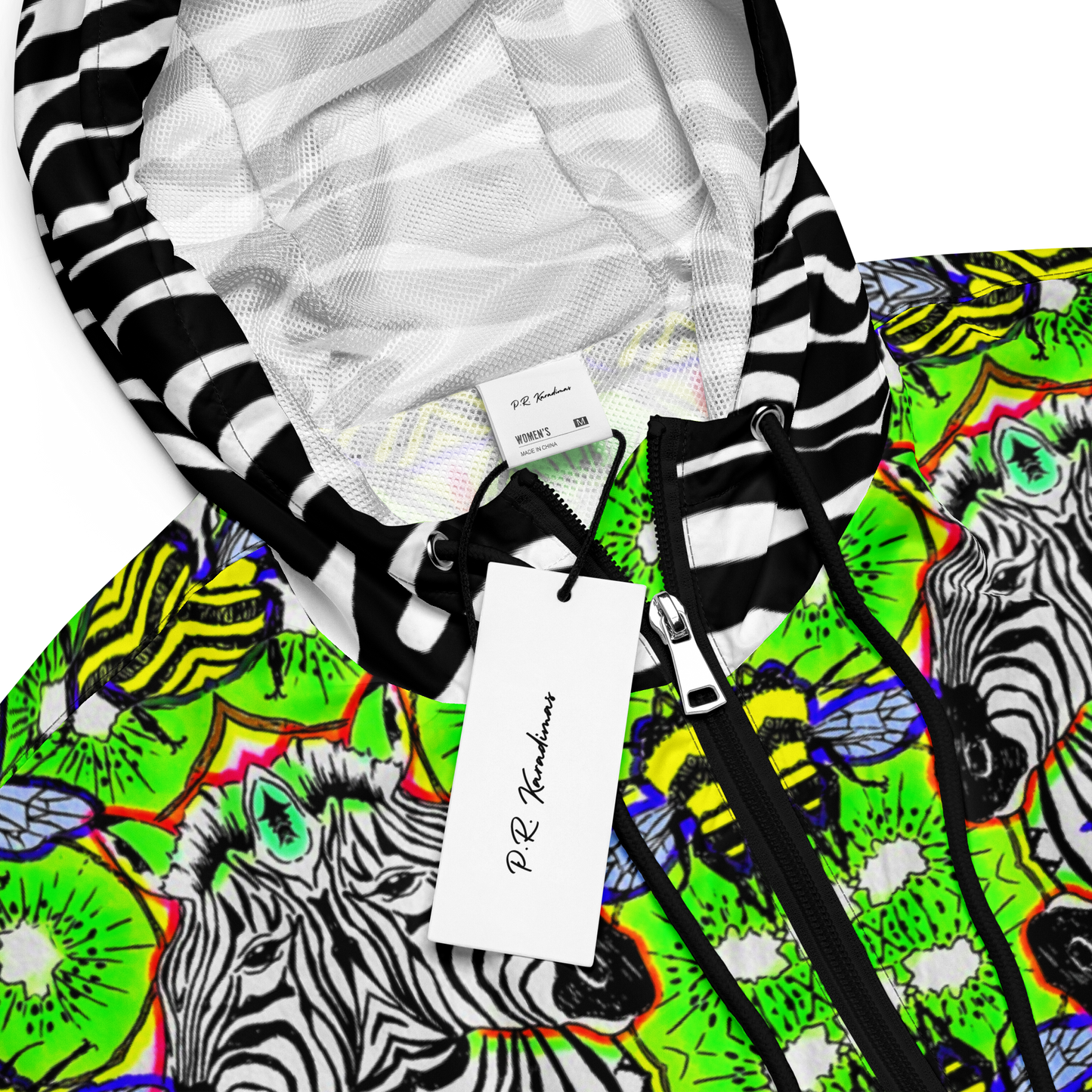 Cropped windbreaker (Zebra)