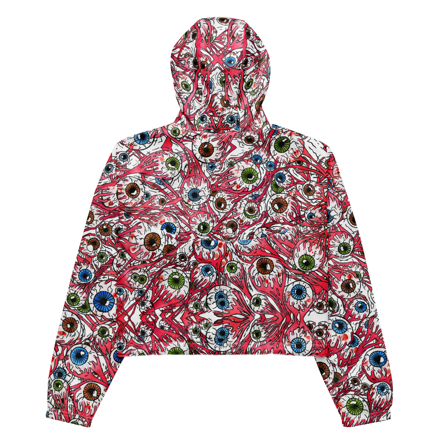 Cropped windbreaker (Eyeballs|White)