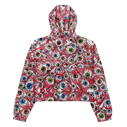 Cropped windbreaker (Eyeballs|White)