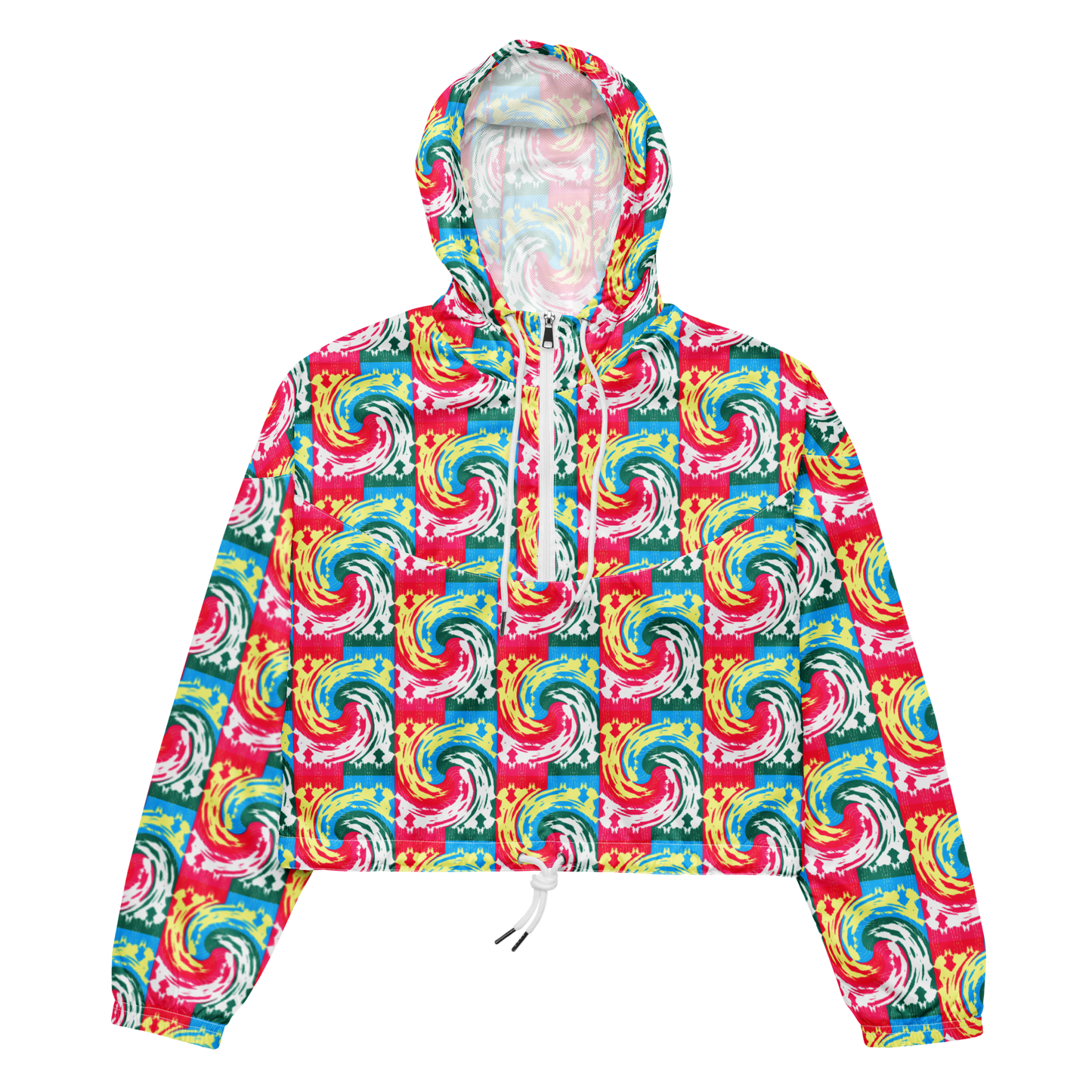 Cropped windbreaker (Pink Waves)