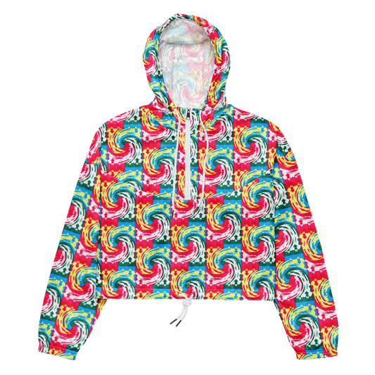 Cropped windbreaker (Pink Waves)