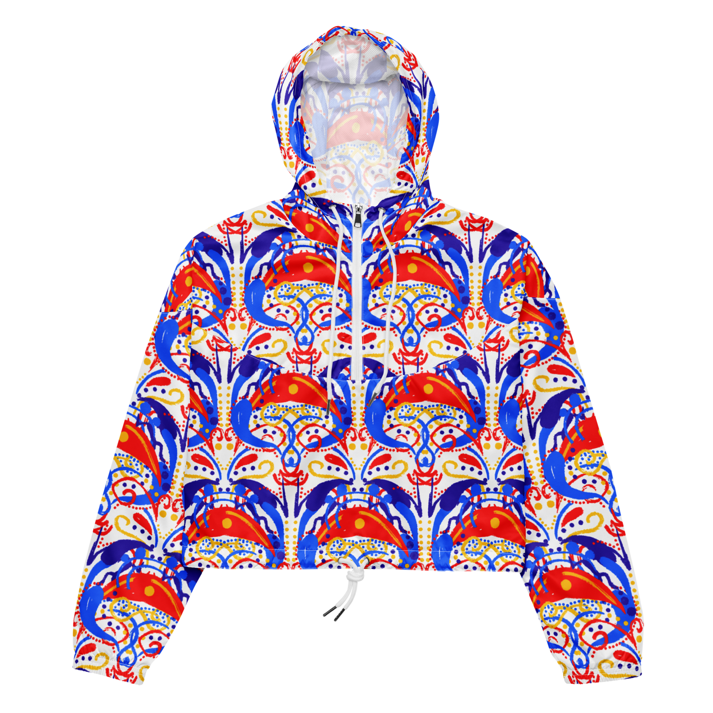 Cropped windbreaker (Talavera-inspired|White)