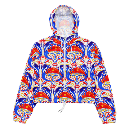 Cropped windbreaker (Talavera-inspired|White)