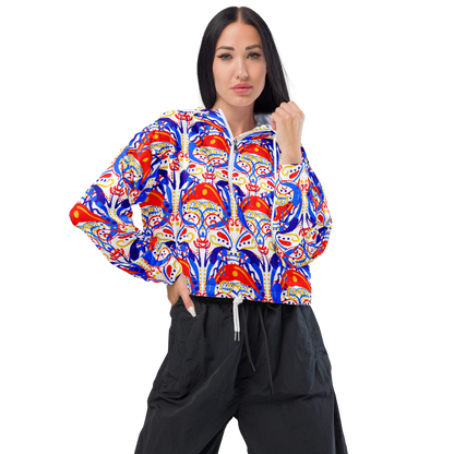 Cropped windbreaker (Talavera-inspired|White)