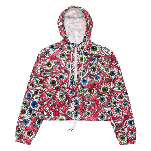 Cropped windbreaker (Eyeballs|White)