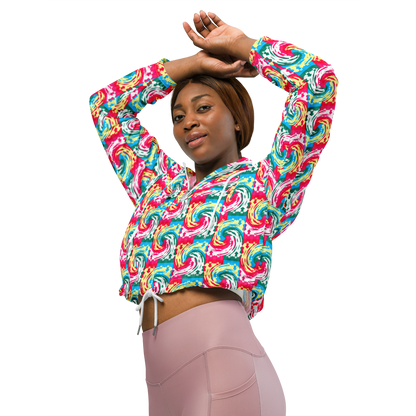 Cropped windbreaker (Pink Waves)