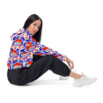 Cropped windbreaker (Talavera-inspired|White)