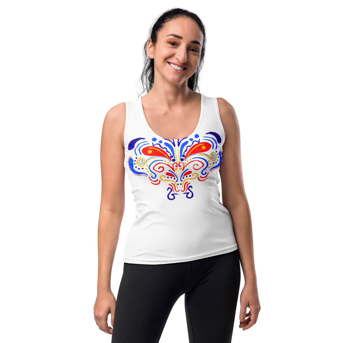 Tank Top (Talavera-inspired|White Minimal)