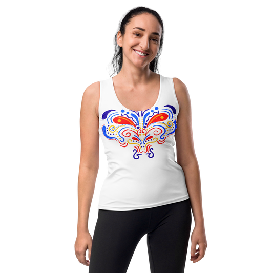 Tank Top (Talavera-inspired|White Minimal)