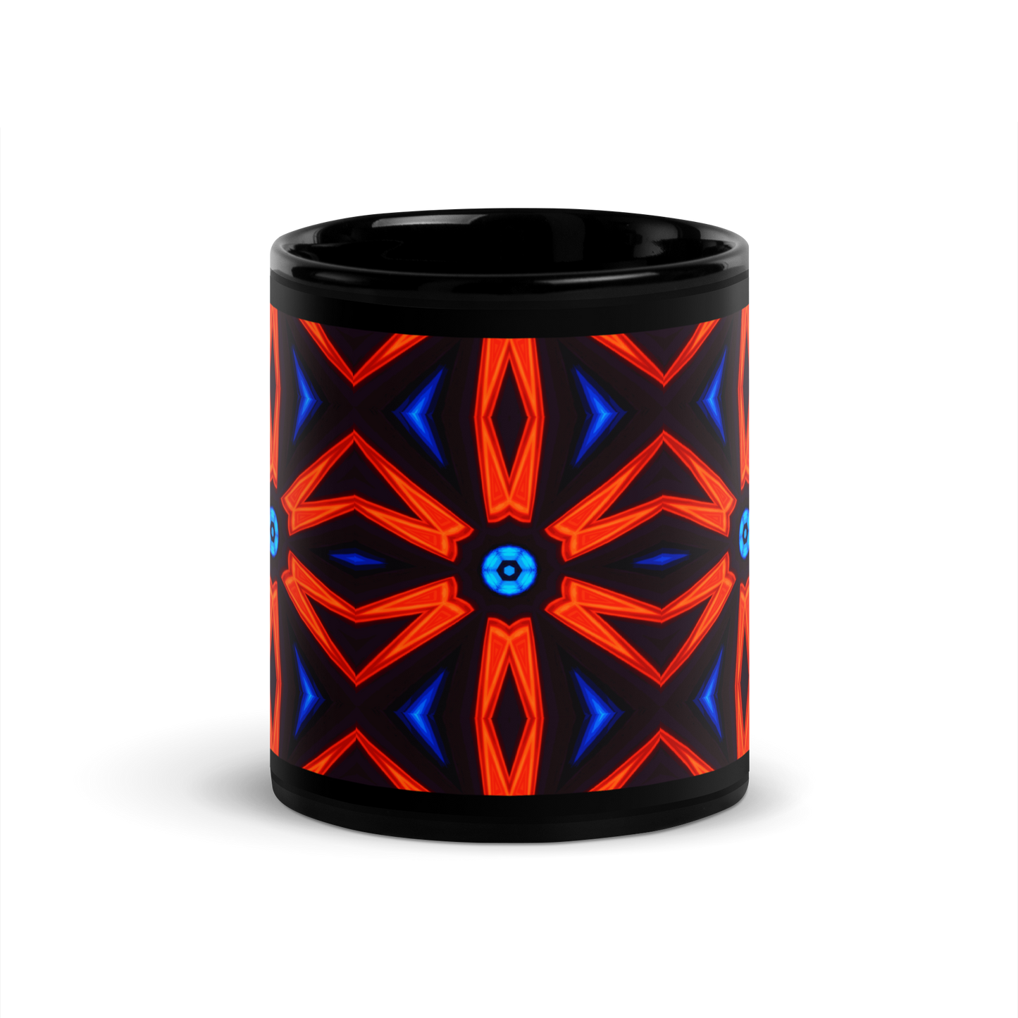 Black Glossy Mug (Red Star)