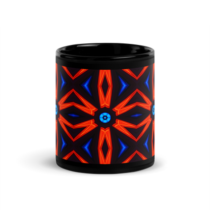 Black Glossy Mug (Red Star)