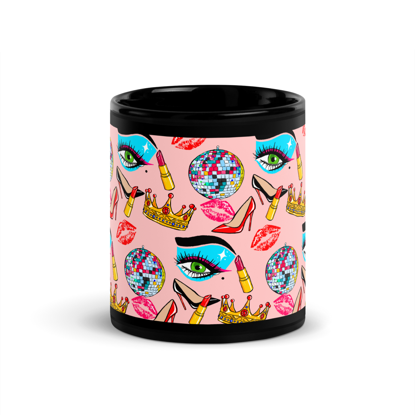 Black Glossy Mug (Drag|Pink)