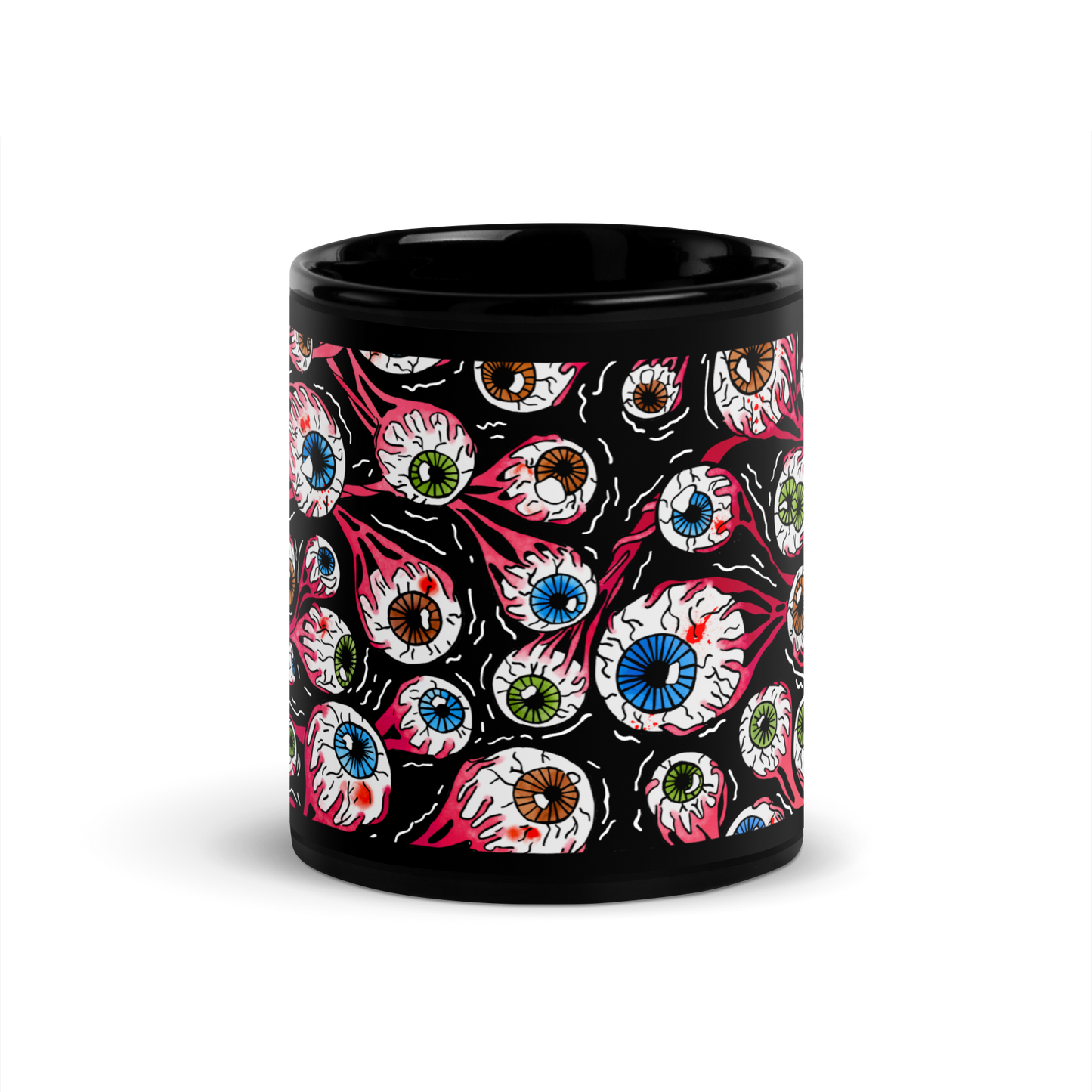 Black Glossy Mug (Eyeballs|Black)