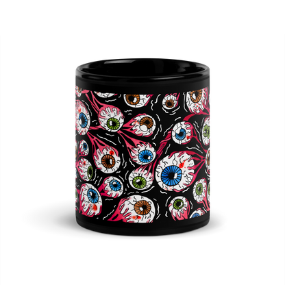 Black Glossy Mug (Eyeballs|Black)