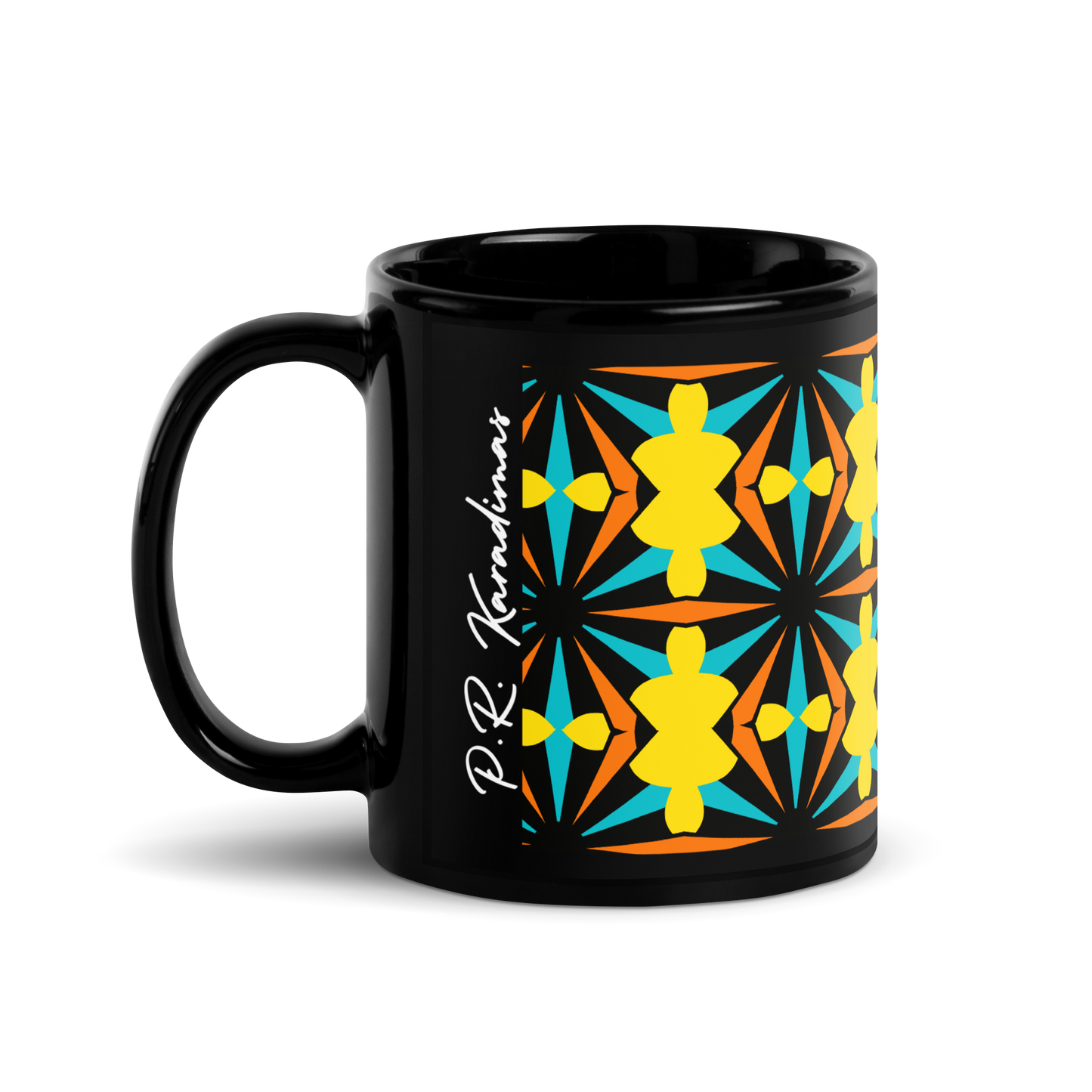 Black Glossy Mug (Marigold)