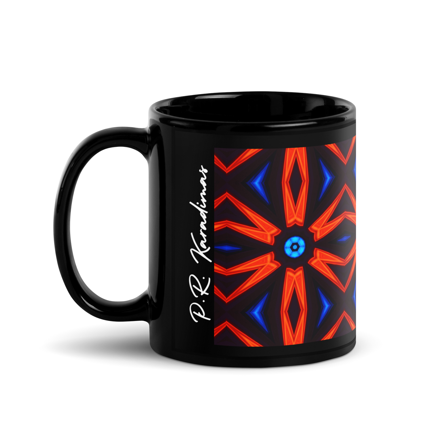 Black Glossy Mug (Red Star)