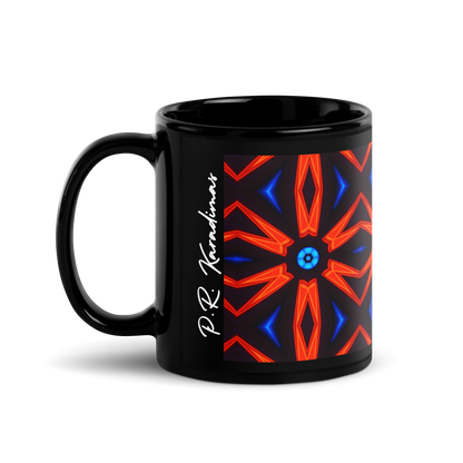 Black Glossy Mug (Red Star)