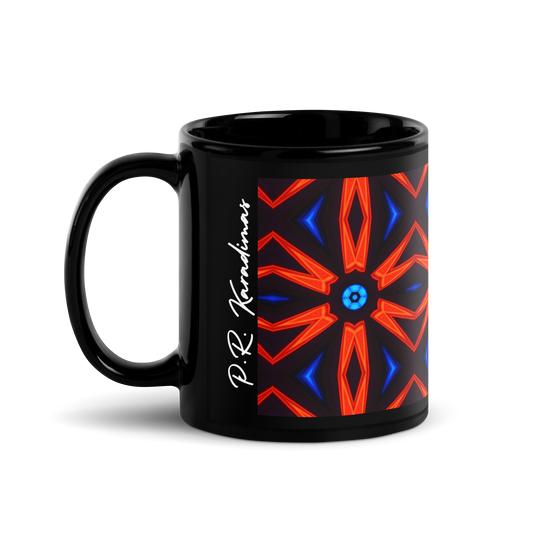 Black Glossy Mug (Red Star)