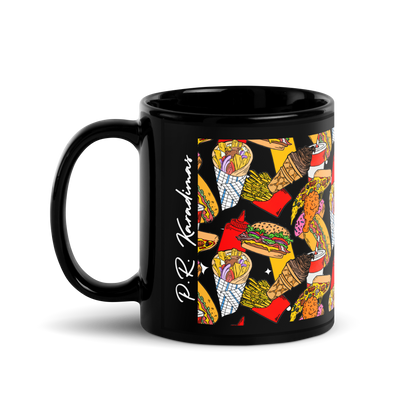 Black Glossy Mug (Fast Food)