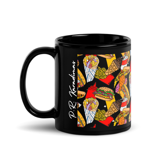 Black Glossy Mug (Fast Food)