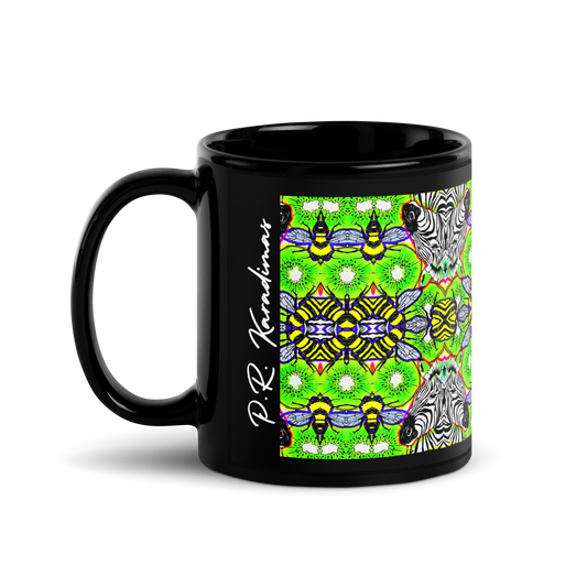 Black Glossy Mug (Zebra)