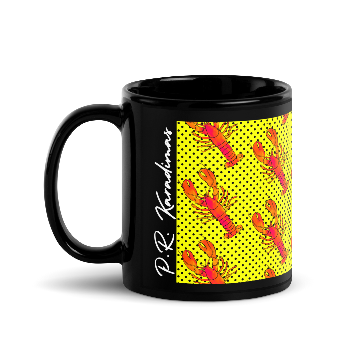 Black Glossy Mug (Rock Lobster)