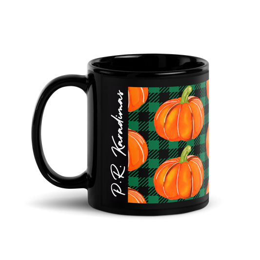 Black Glossy Mug (Pumpkins)