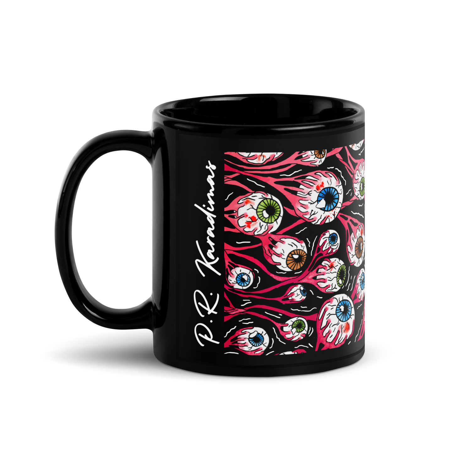 Black Glossy Mug (Eyeballs|Black)