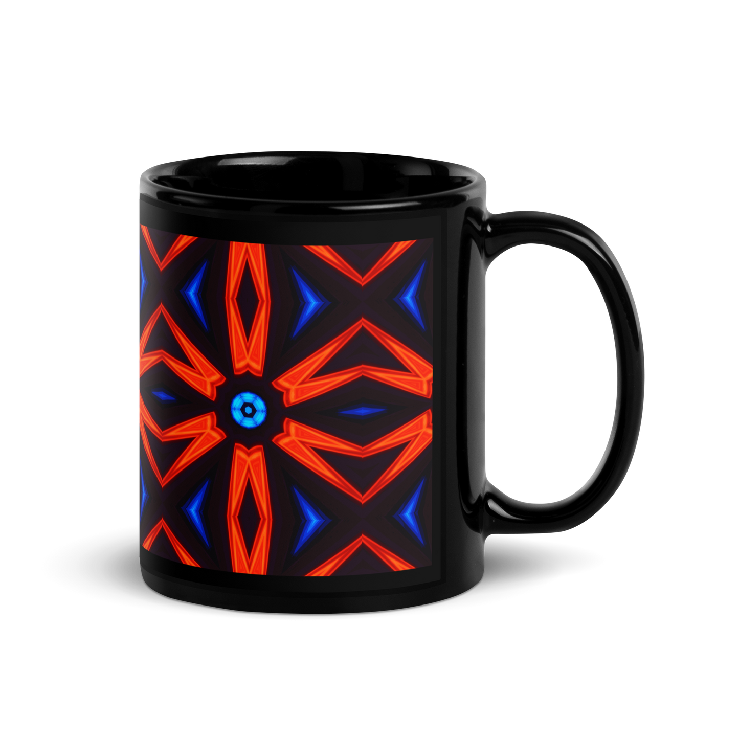 Black Glossy Mug (Red Star)