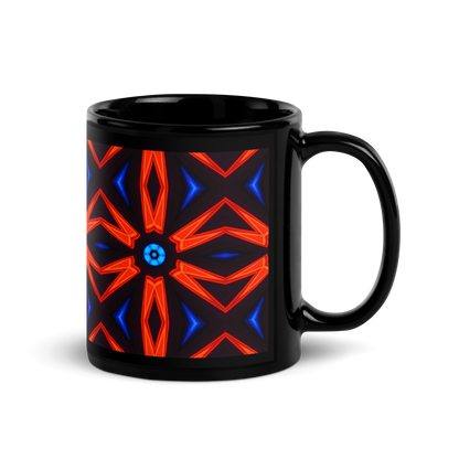 Black Glossy Mug (Red Star)