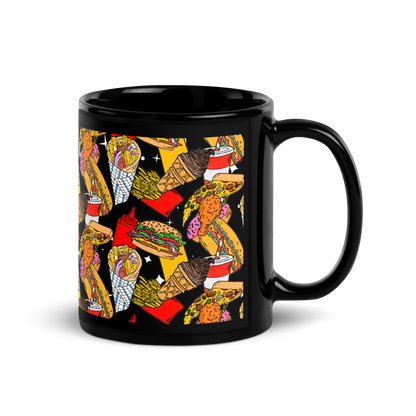 Black Glossy Mug (Fast Food)