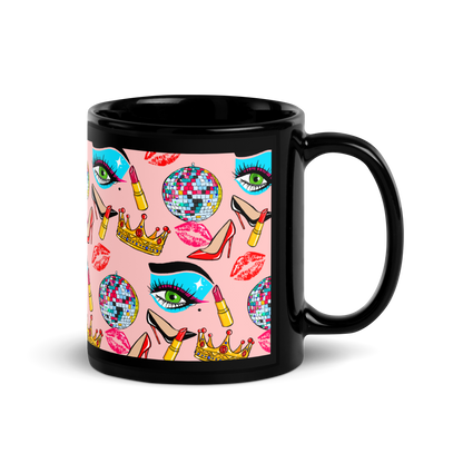 Black Glossy Mug (Drag|Pink)