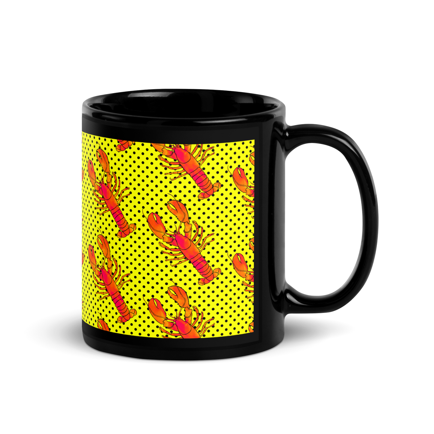 Black Glossy Mug (Rock Lobster)