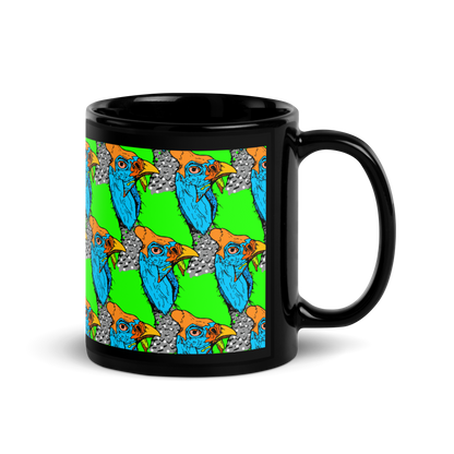 Black Glossy Mug (Funky Chicken)